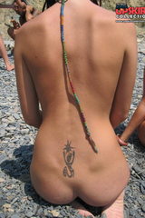 tattooed ass of hot teen hippie